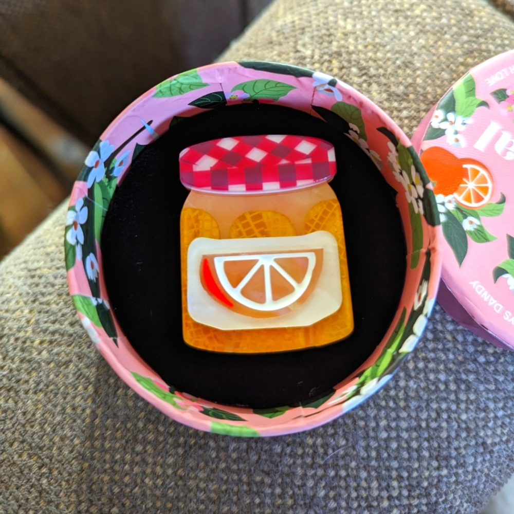 Orange Crush Precious Preserve - Erstwilder Brooch - NIB!!
